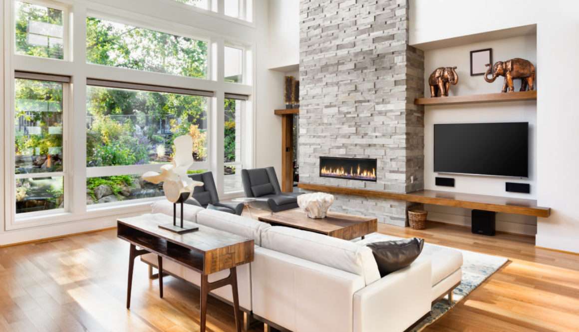 Organized living room space